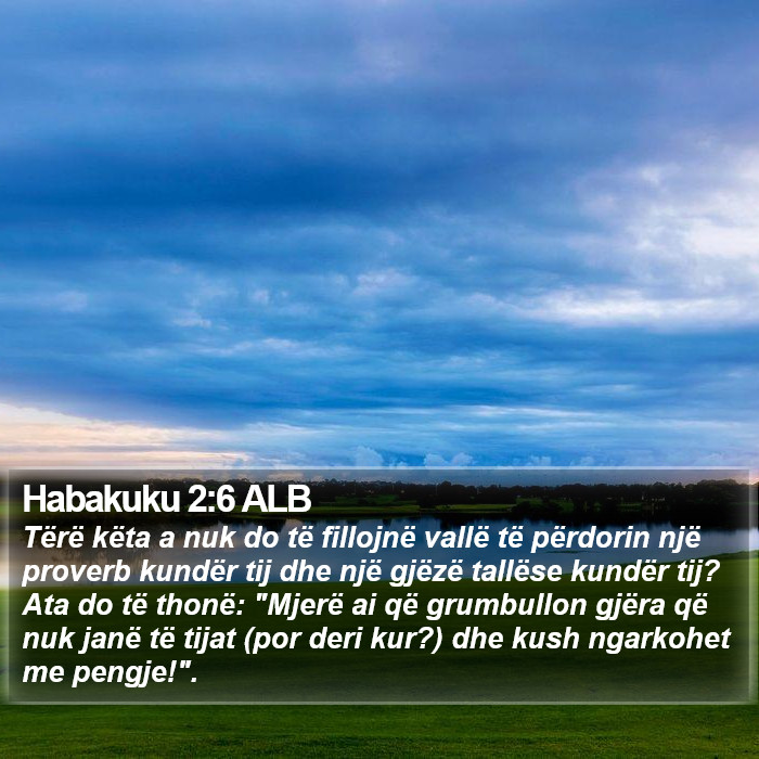 Habakuku 2:6 ALB Bible Study