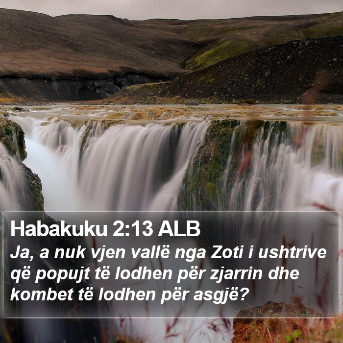 Habakuku 2:13 ALB Bible Study