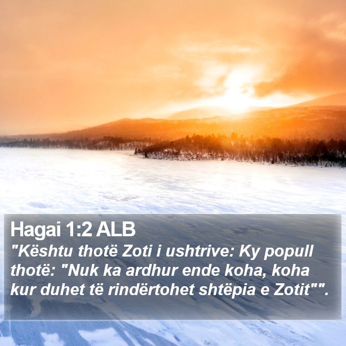 Hagai 1:2 ALB Bible Study