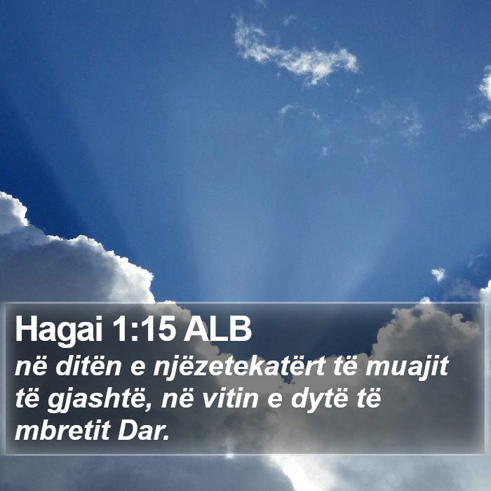 Hagai 1:15 ALB Bible Study