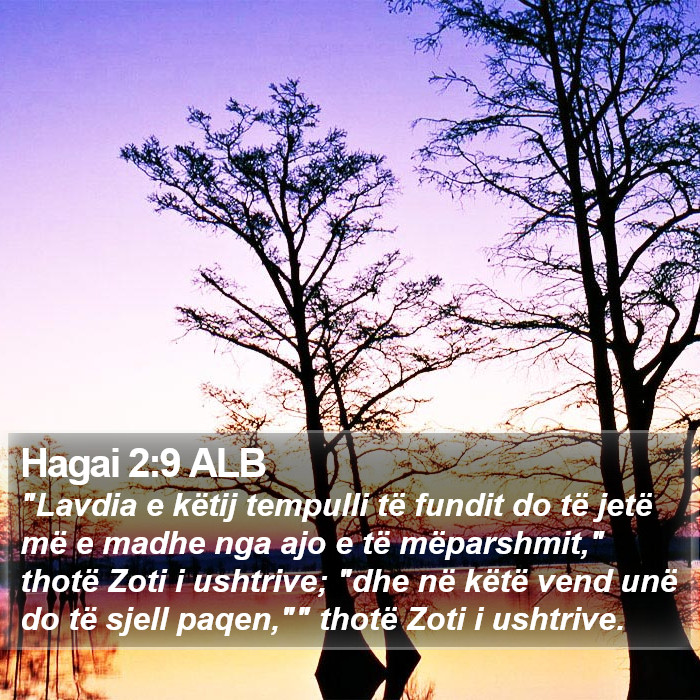 Hagai 2:9 ALB Bible Study