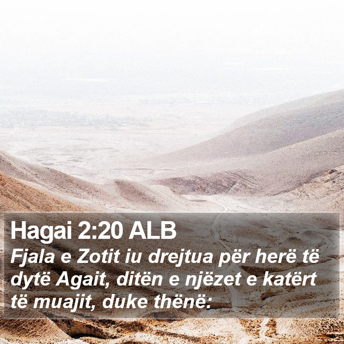 Hagai 2:20 ALB Bible Study