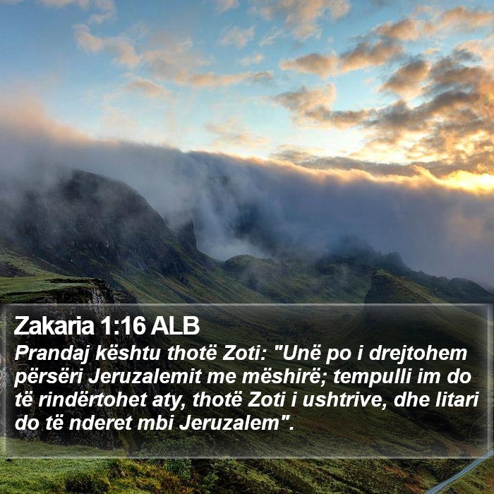 Zakaria 1:16 ALB Bible Study