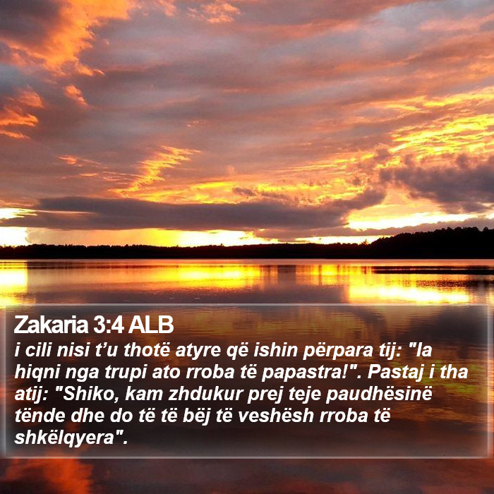 Zakaria 3:4 ALB Bible Study