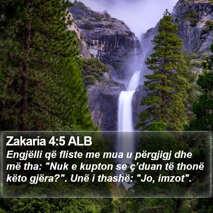 Zakaria 4:5 ALB Bible Study