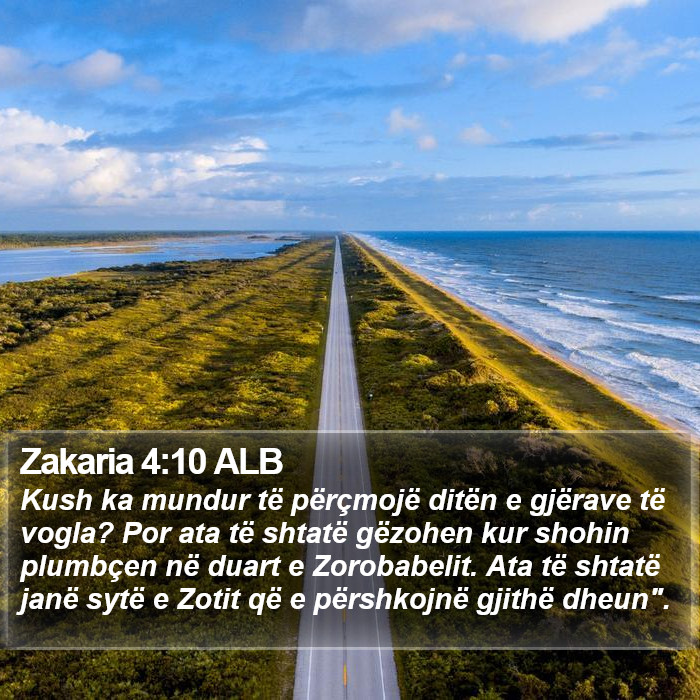 Zakaria 4:10 ALB Bible Study