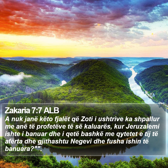 Zakaria 7:7 ALB Bible Study
