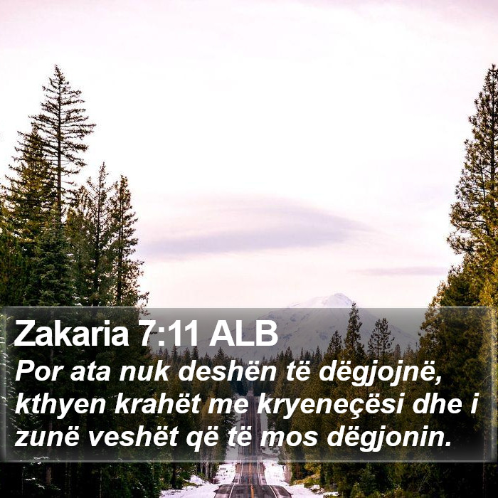 Zakaria 7:11 ALB Bible Study
