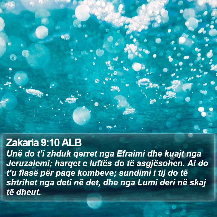 Zakaria 9:10 ALB Bible Study