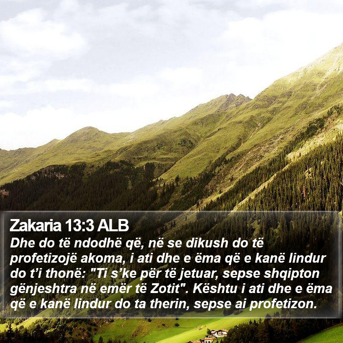 Zakaria 13:3 ALB Bible Study