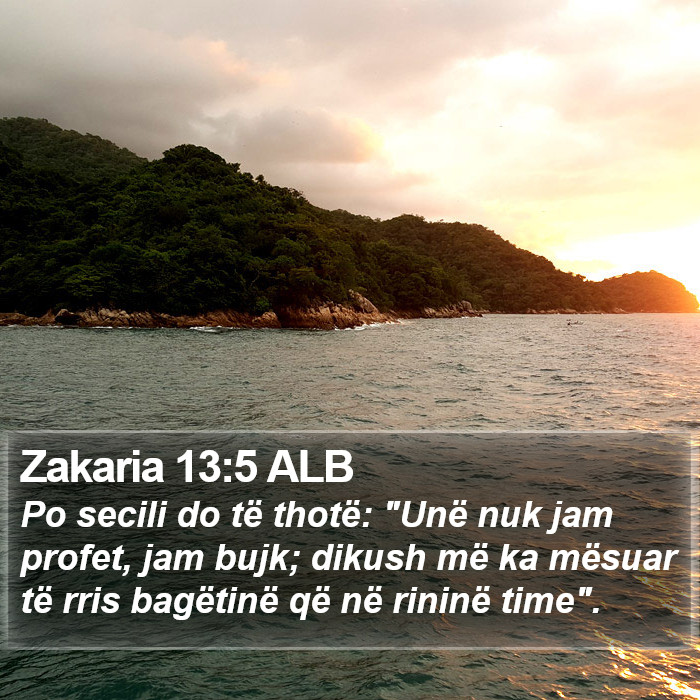 Zakaria 13:5 ALB Bible Study