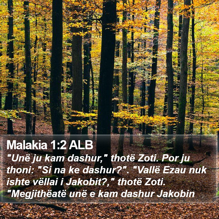 Malakia 1:2 ALB Bible Study