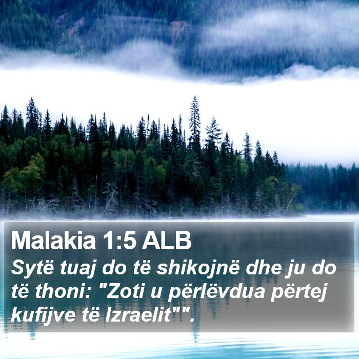 Malakia 1:5 ALB Bible Study