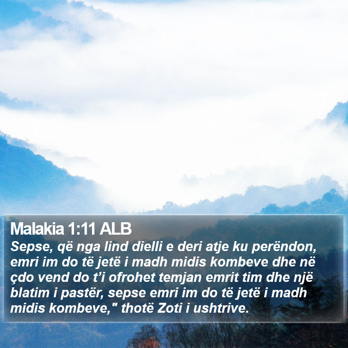 Malakia 1:11 ALB Bible Study