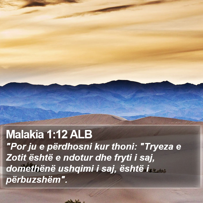 Malakia 1:12 ALB Bible Study