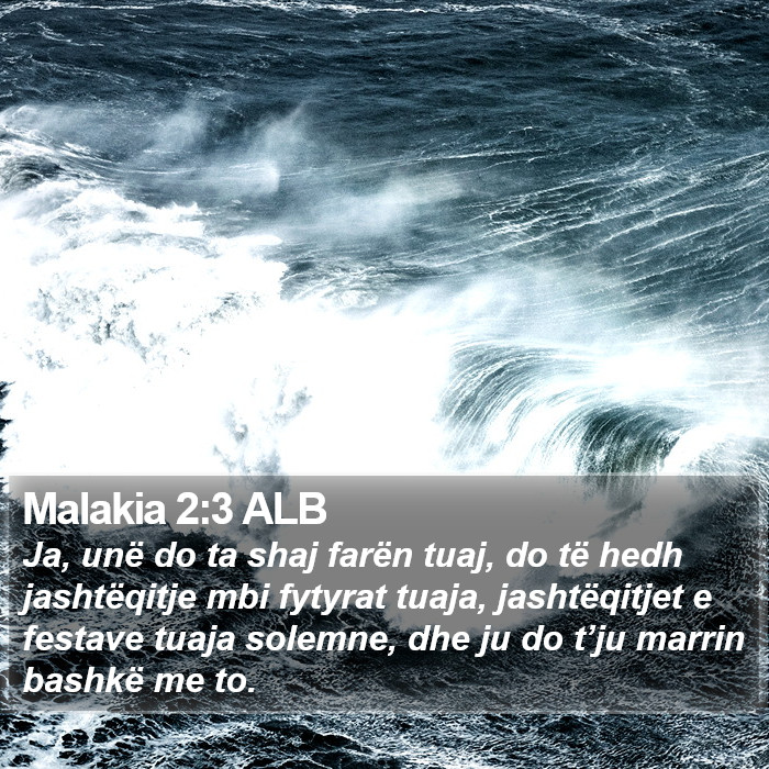 Malakia 2:3 ALB Bible Study