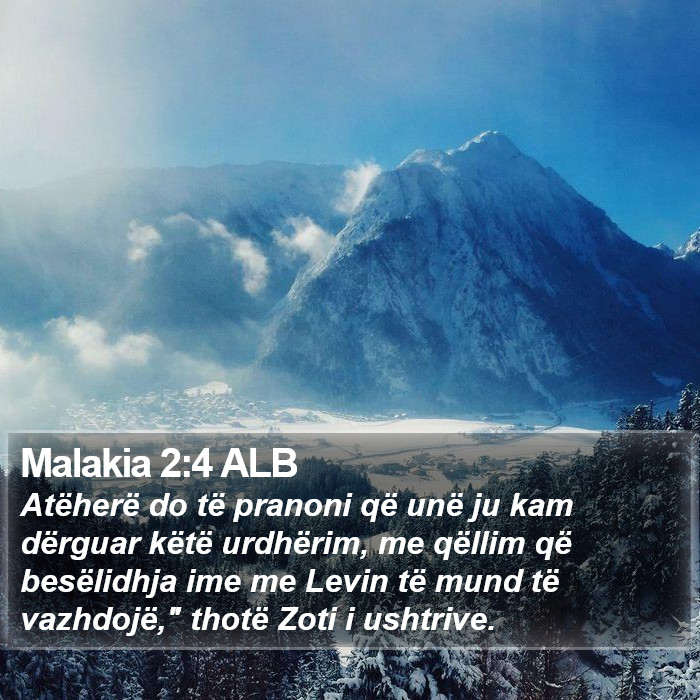 Malakia 2:4 ALB Bible Study