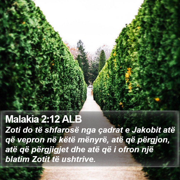 Malakia 2:12 ALB Bible Study