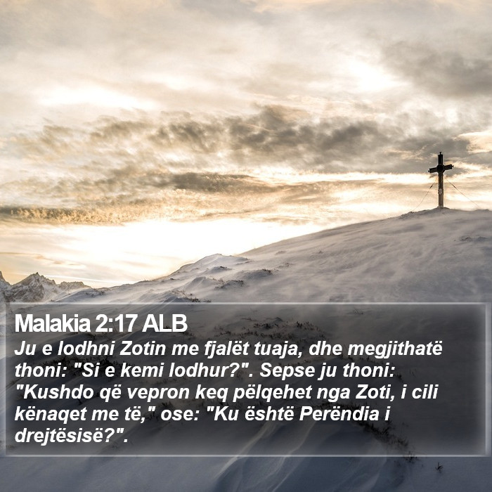 Malakia 2:17 ALB Bible Study