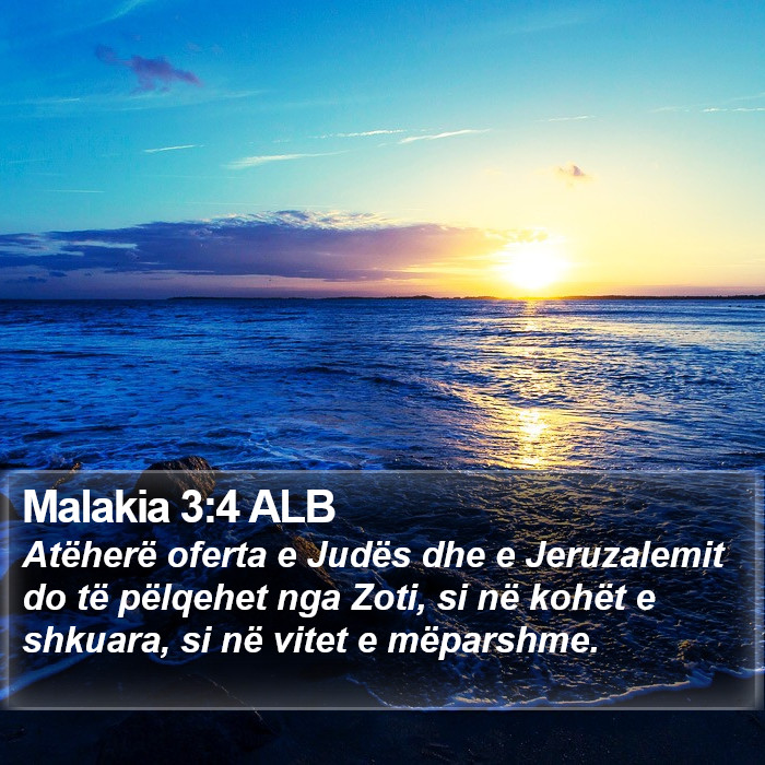 Malakia 3:4 ALB Bible Study