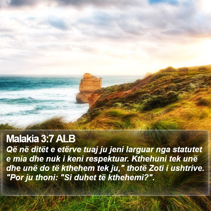 Malakia 3:7 ALB Bible Study