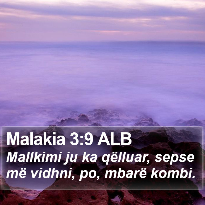 Malakia 3:9 ALB Bible Study