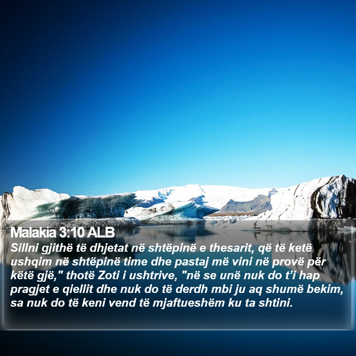 Malakia 3:10 ALB Bible Study