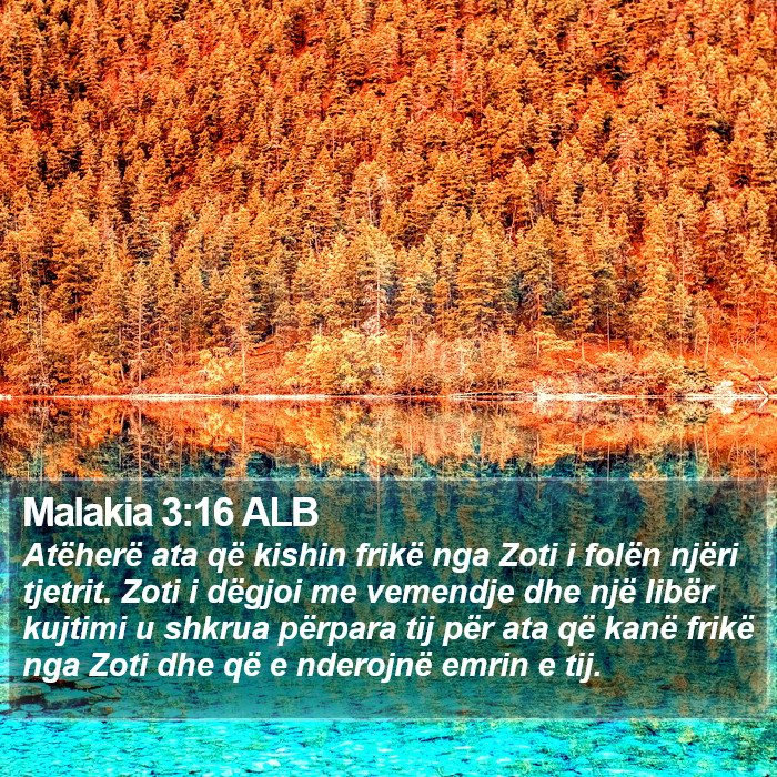 Malakia 3:16 ALB Bible Study