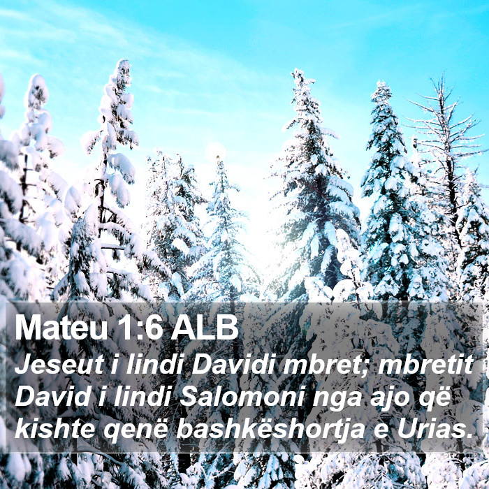 Mateu 1:6 ALB Bible Study