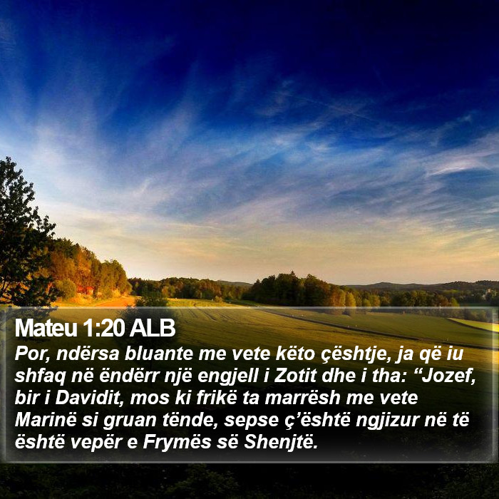 Mateu 1:20 ALB Bible Study