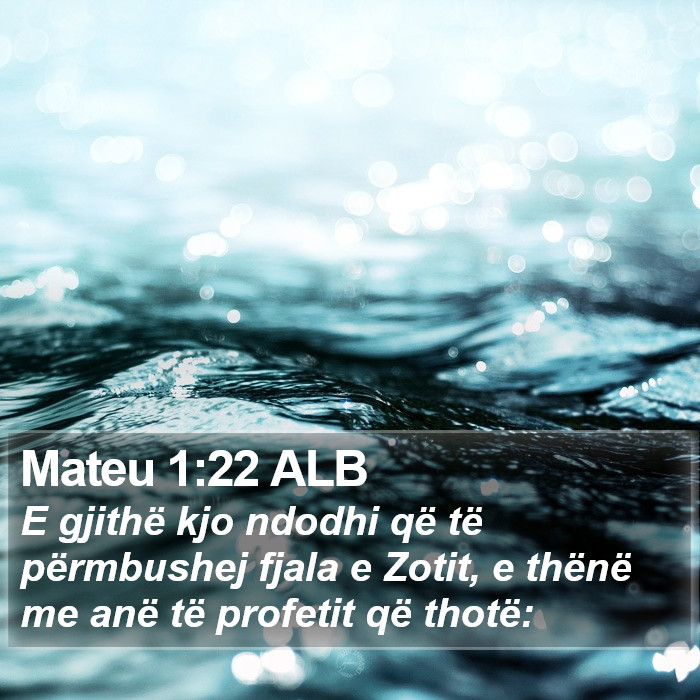 Mateu 1:22 ALB Bible Study