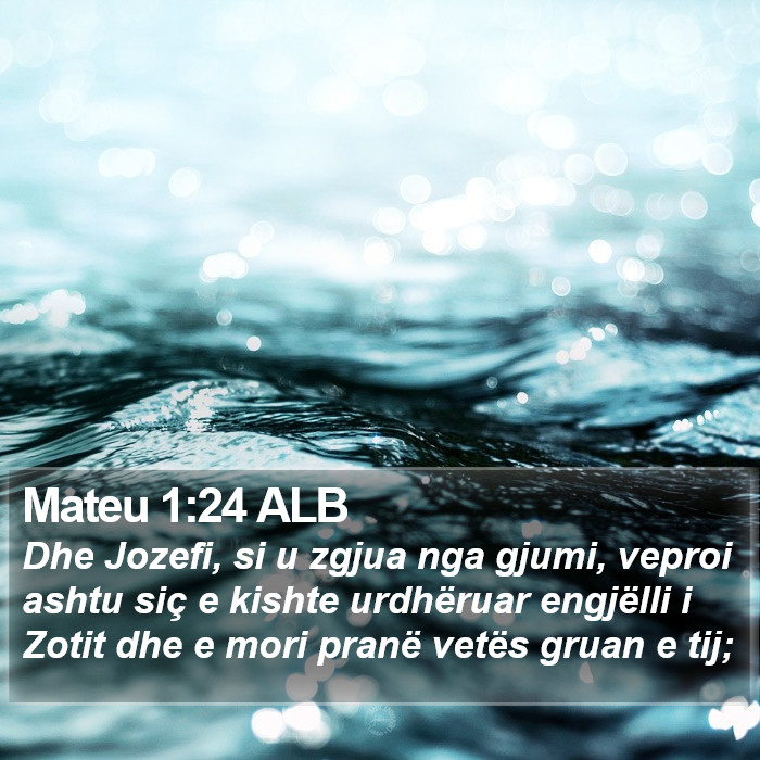 Mateu 1:24 ALB Bible Study