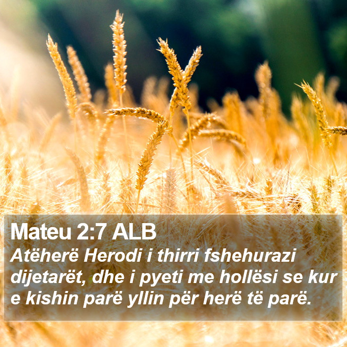 Mateu 2:7 ALB Bible Study