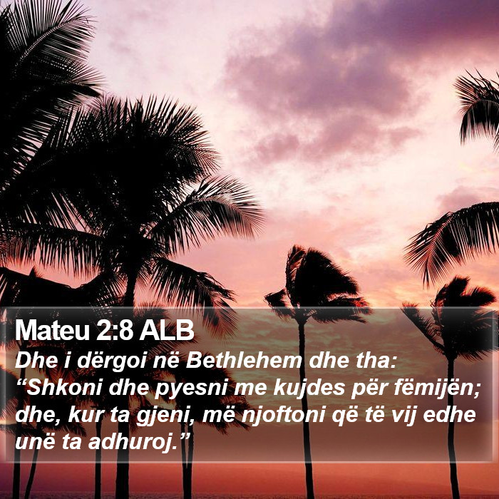 Mateu 2:8 ALB Bible Study