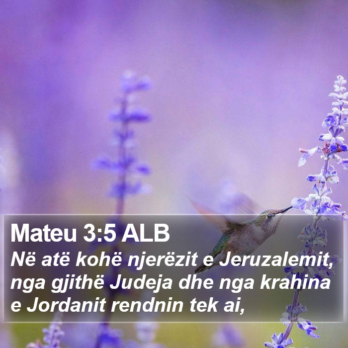 Mateu 3:5 ALB Bible Study