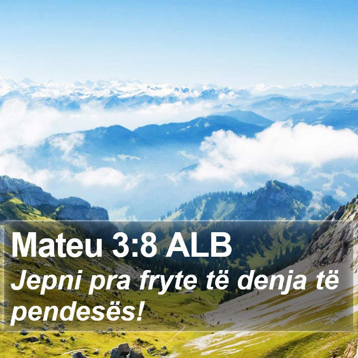 Mateu 3:8 ALB Bible Study
