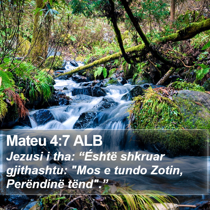 Mateu 4:7 ALB Bible Study