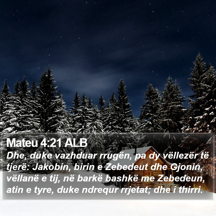 Mateu 4:21 ALB Bible Study