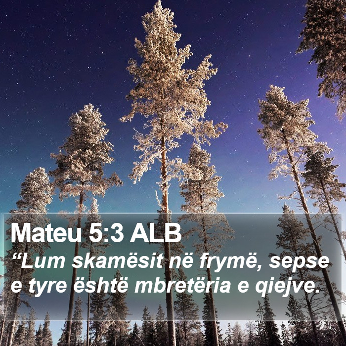 Mateu 5:3 ALB Bible Study