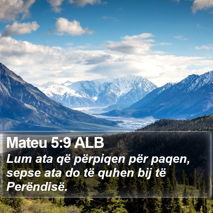 Mateu 5:9 ALB Bible Study