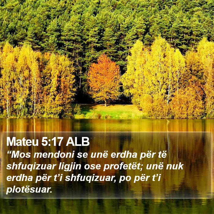 Mateu 5:17 ALB Bible Study