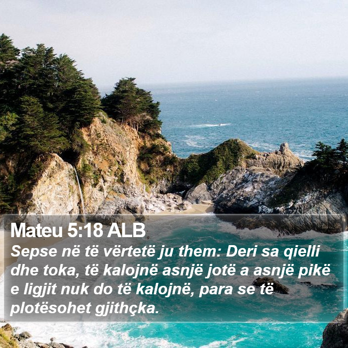 Mateu 5:18 ALB Bible Study