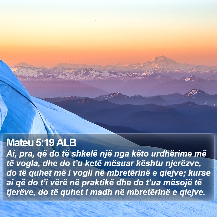 Mateu 5:19 ALB Bible Study