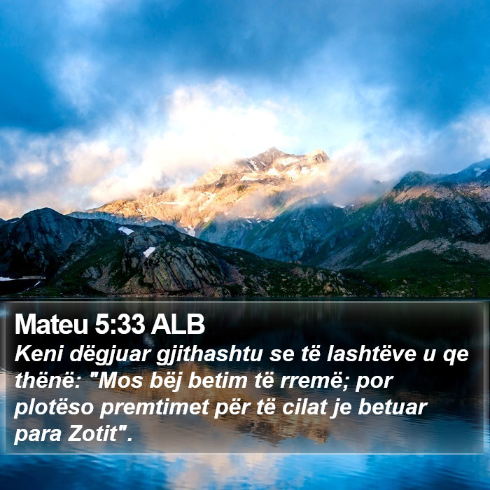 Mateu 5:33 ALB Bible Study