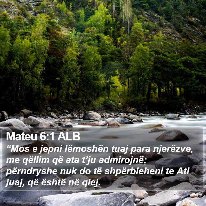 Mateu 6:1 ALB Bible Study