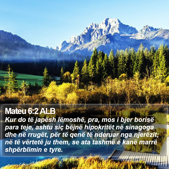 Mateu 6:2 ALB Bible Study