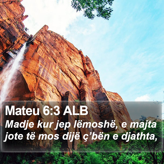 Mateu 6:3 ALB Bible Study