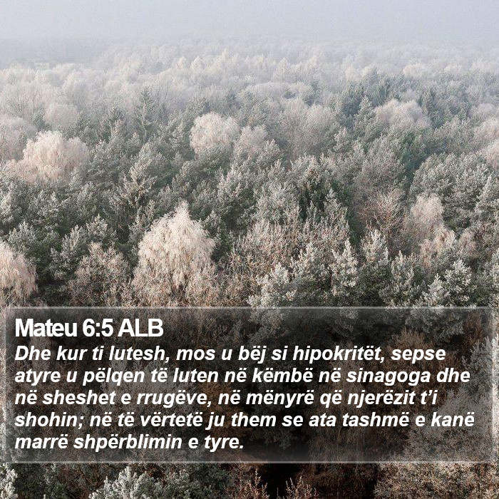 Mateu 6:5 ALB Bible Study