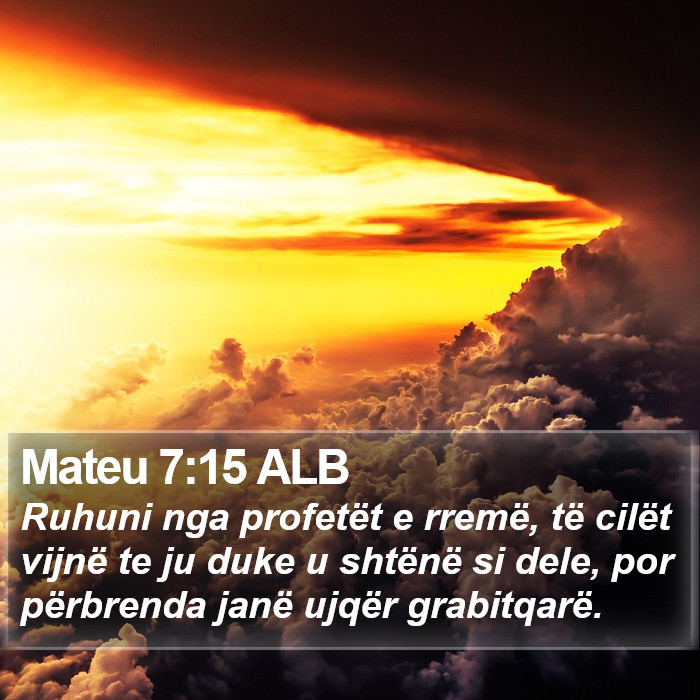 Mateu 7:15 ALB Bible Study