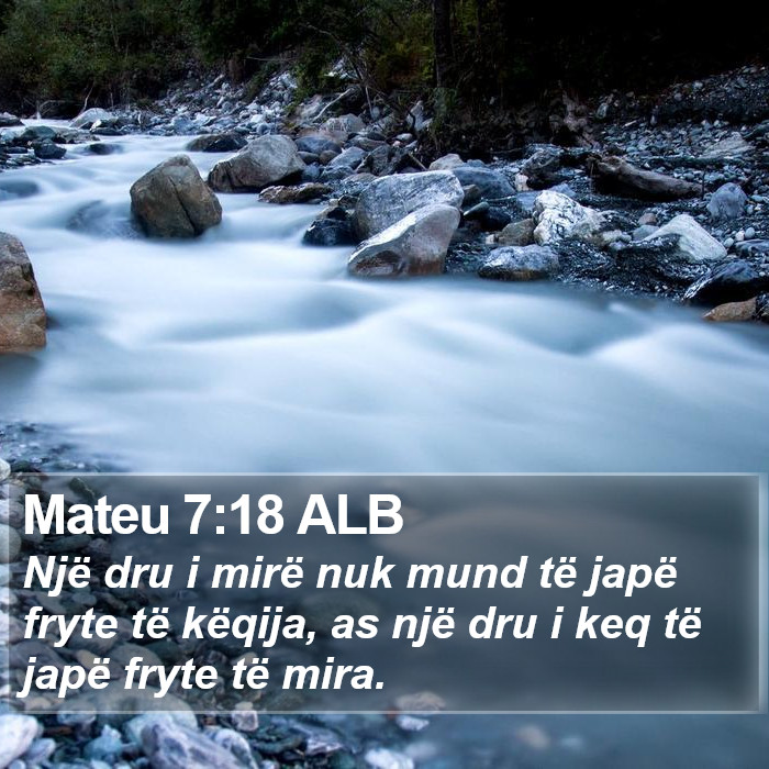 Mateu 7:18 ALB Bible Study